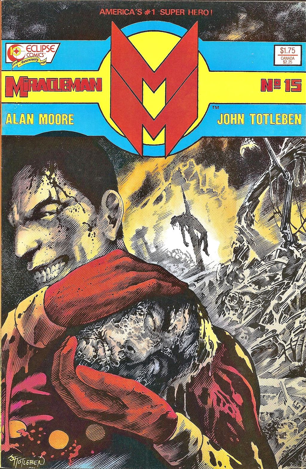 Alan Moore introduziu uma fase sombria em Miracleman (Imagem: Reprodução/Eclipse Comics)