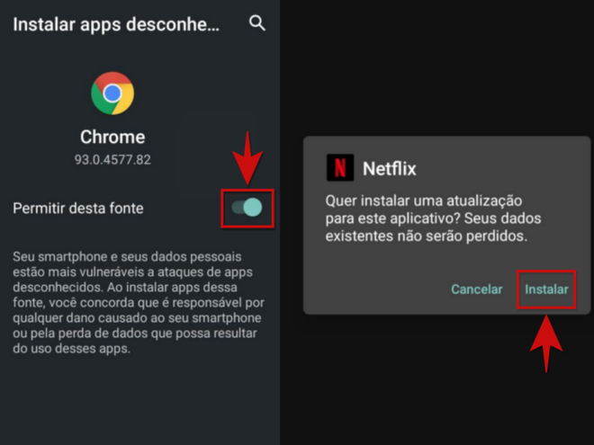 Permita que o navegador instale o app da Netflix (Imagem: Matheus Bigogno/Captura de tela)