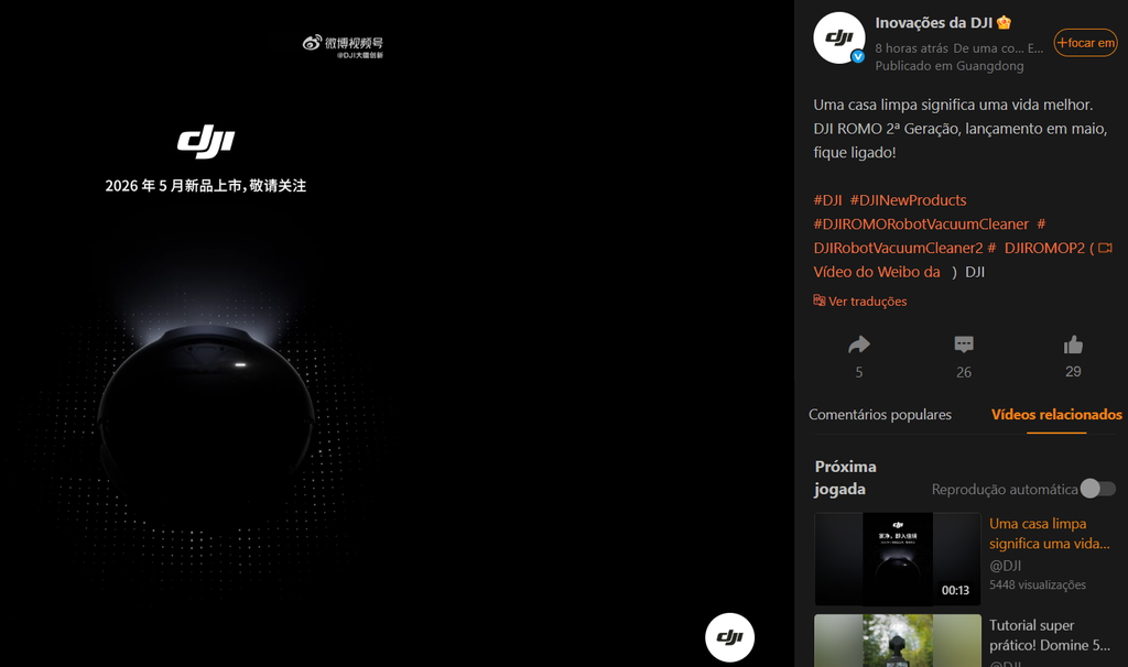 DJI ROMO 2° geração - anúncio