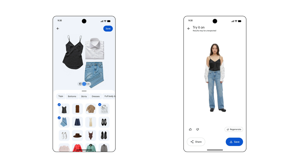 Wardrobe no Google Fotos