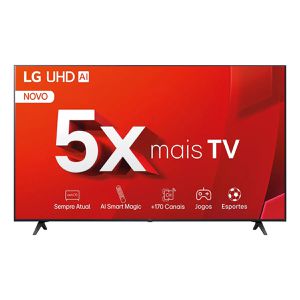 Smart TV LG LED 55" 55UT801C0SA 4K Ultra HD Thinq AI webOS 24 | CUPOM + PIX