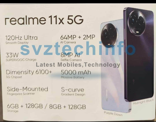 Realme 11x 5G deve ser versão mais simples do 11 5G, com câmera de 64 MP