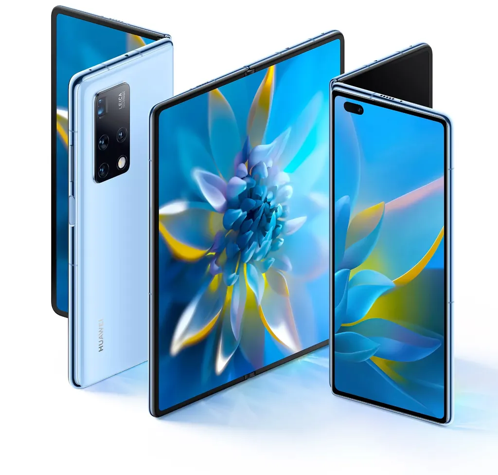 Huawei seguiu passos da Samsung ao lançar Mate X2 com duas telas e painel interno flexível (Imagem: Reprodução/Huawei)