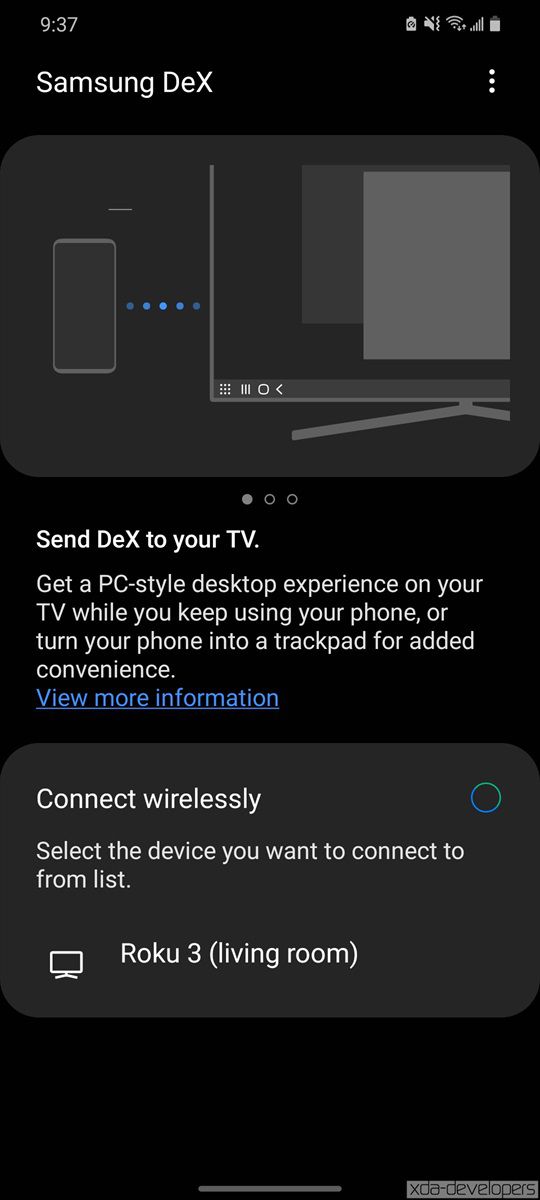 Samsung DeX já Wireless já está disponível para smartphones Galaxy com a versão 2.5 da One UI (Foto: Reprodução/XDA-Developers)
