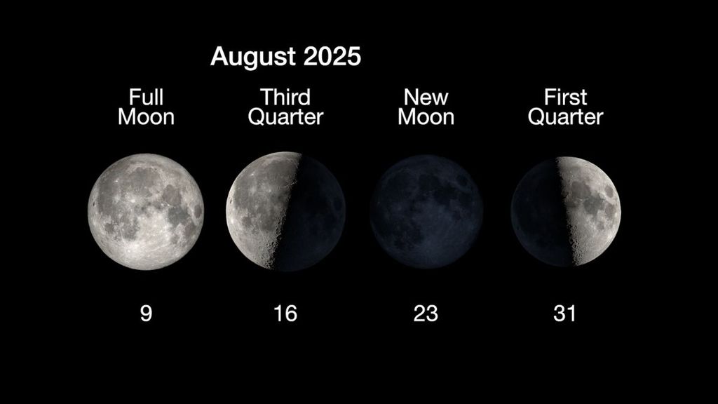 Fases da Lua em agosto