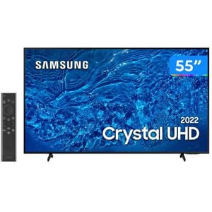 Smart TV 55” 4K Crystal UHD Samsung UN55BU8000 - VA Wi-Fi Bluetooth Alexa Google Asistente 3 HDMI [APP + CLIENTE OURO]