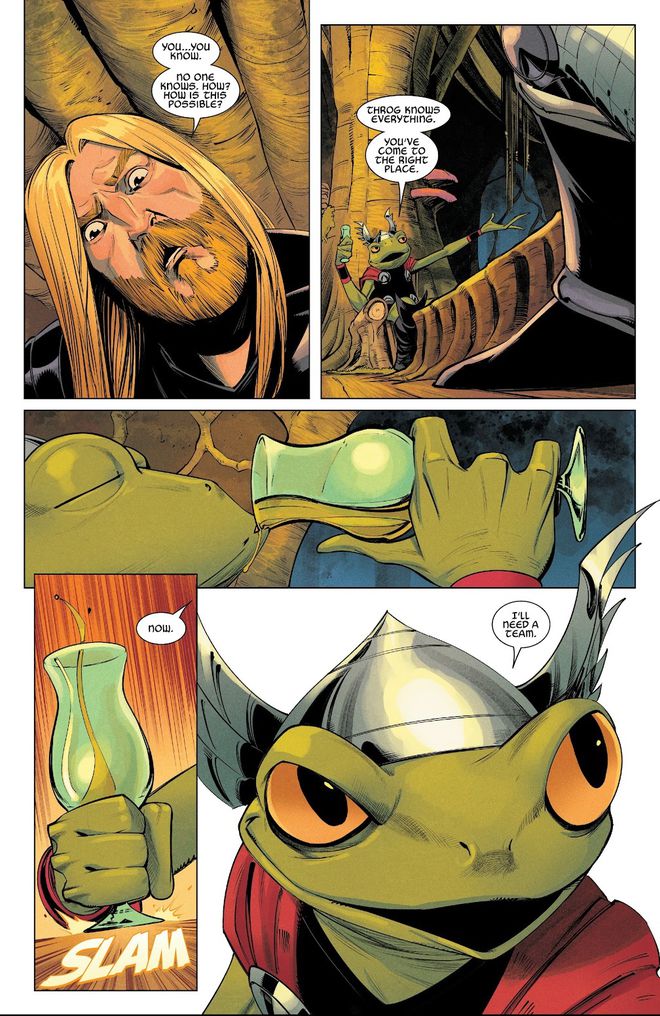 Sapo-Thor mandando ver em Thor nº 18 (Imagem: Reprodução/Marvel)
