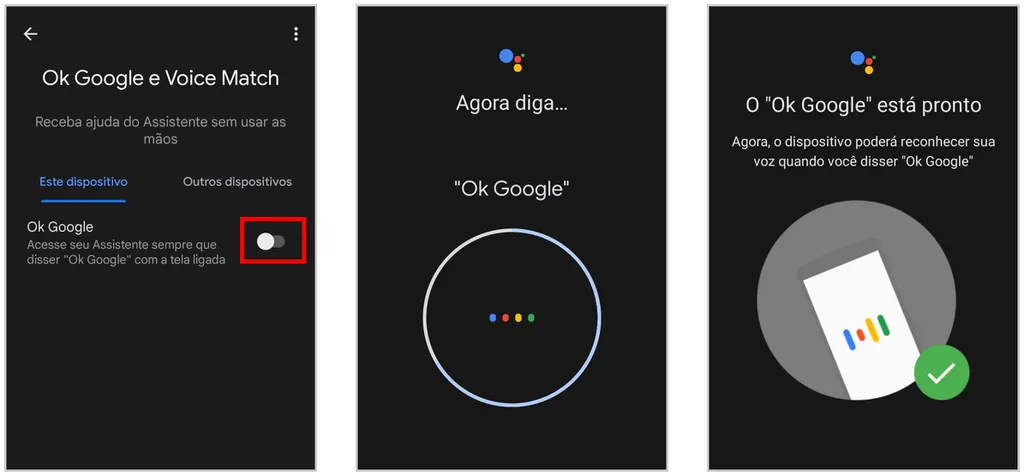 Veja como ativar o Ok Google para poder usar o Google Assistente (Captura de tela: Matheus Bigogno)