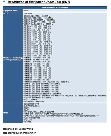 Google Pixel 7 FCC