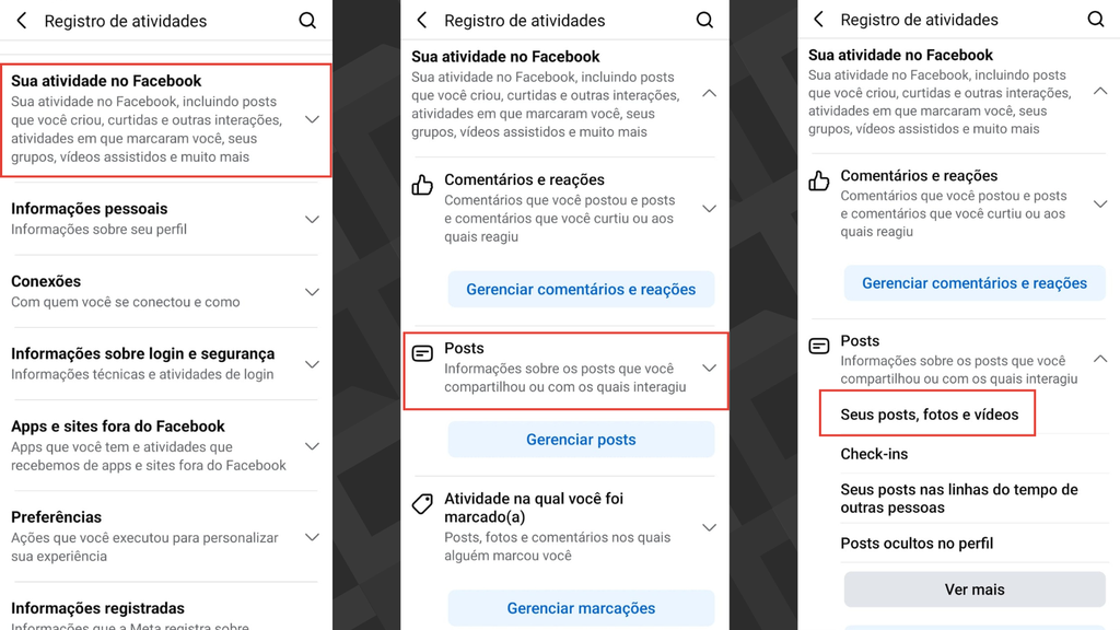Passos para apagar todos os posts de uma vez