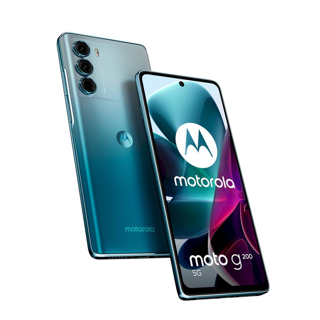 Mais potente celular da Motorola até o momento, o Moto G200 traz boas melhorias frente ao Moto G100, incluindo tela mais veloz, câmeras superiores e bateria mais robusta (Imagem: Motorola)