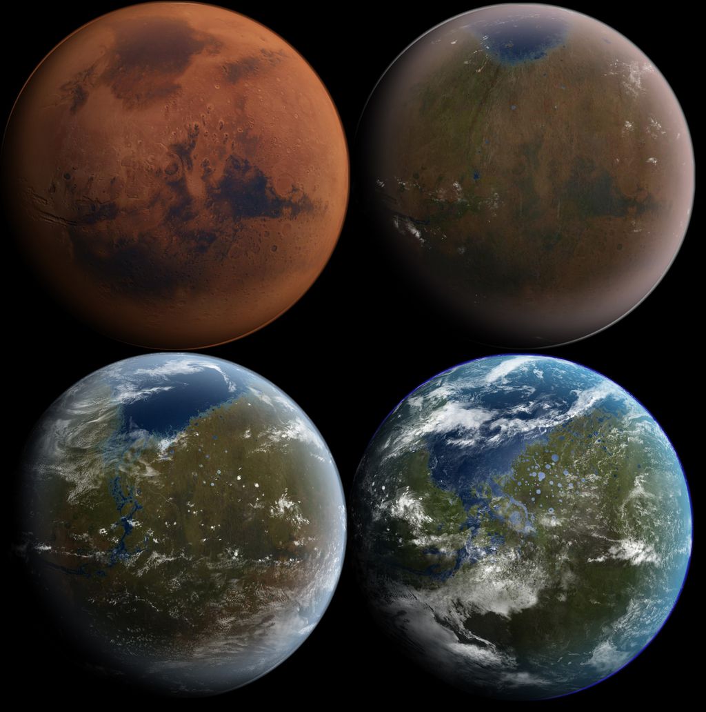 Terraformar Marte significa transformar o planeta inóspito em algo parecido com a Terra