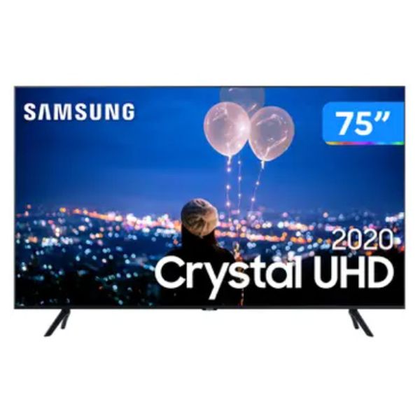 Smart TV Crystal UHD 4K LED 75” Samsung - UN75TU8000GXZD Wi-Fi Bluetooth HDR 3 HDMI 2 USB 75"