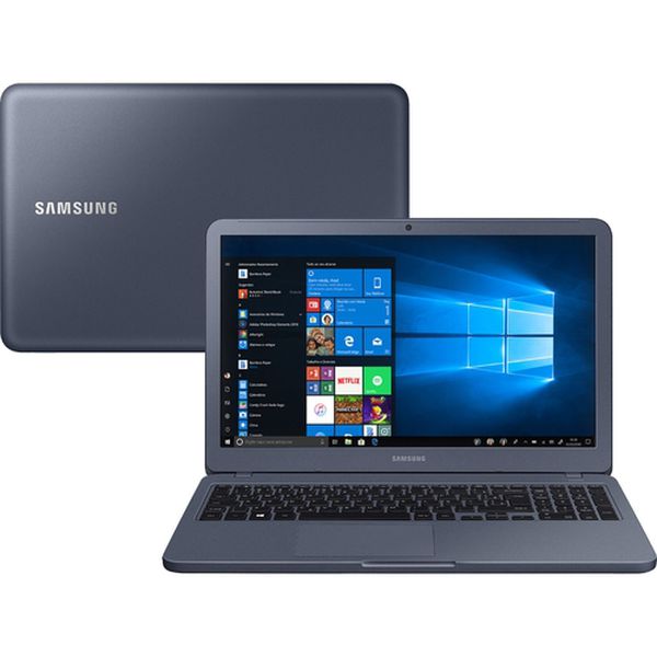 Notebook Samsung Essentials E20 Intel Celeron 4GB 500GB HD LED 15,6'' W10 Cinza [BOLETO]