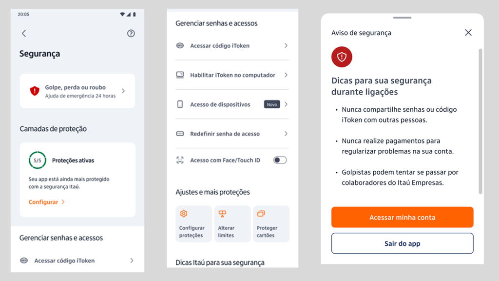 Itaú Empresas ganha novos recursos de segurança para combater tentativas de golpes e fraudes (Imagem: Divulgação/Itaú)