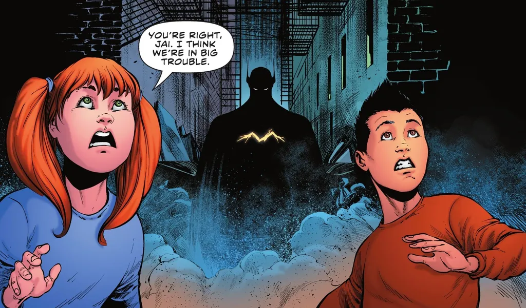 Cena de The Flash nº 783 com vislumbre do Night-Flash da DC (Imagem: Reprodução/DC)