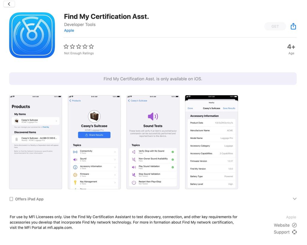 Apple lança app para acessórios de companhias licenciadas ao recurso Buscar