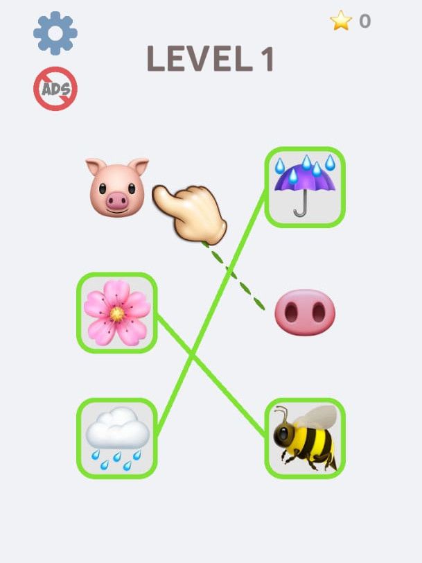 Conecte os emojis com temas similares (Captura de tela: Matheus Bigogno)