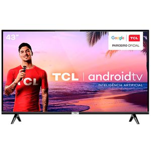Smart TV LED 43" Full HD TCL 43S6500FS Android, Controle Remoto com Comando de Voz, Google Assistant, HDR, Chromecast Integrado, Bluetooth e HDMI
