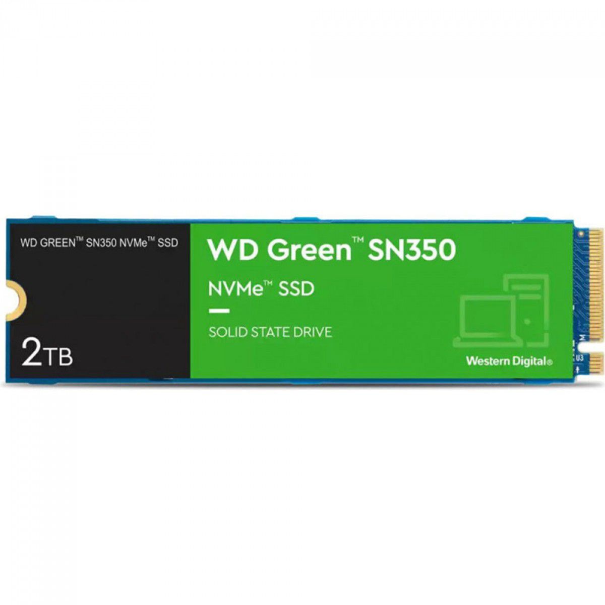 SSD WD Green SN350, 2TB, M.2 NVMe, Leitura 3200MB/s e Gravação 3000MB/s,  WDS200T3G0C 110101 - Canaltech Ofertas