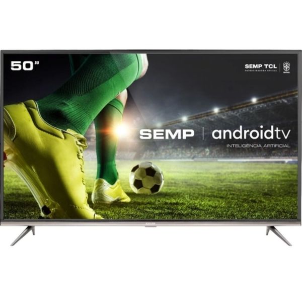 Smart TV Led 50" Semp SK8300 4K HDR Android Wi-Fi 3 HDMI 2 USB Controle Remoto com atalhos Chromecast Integrado [CASHBACK]