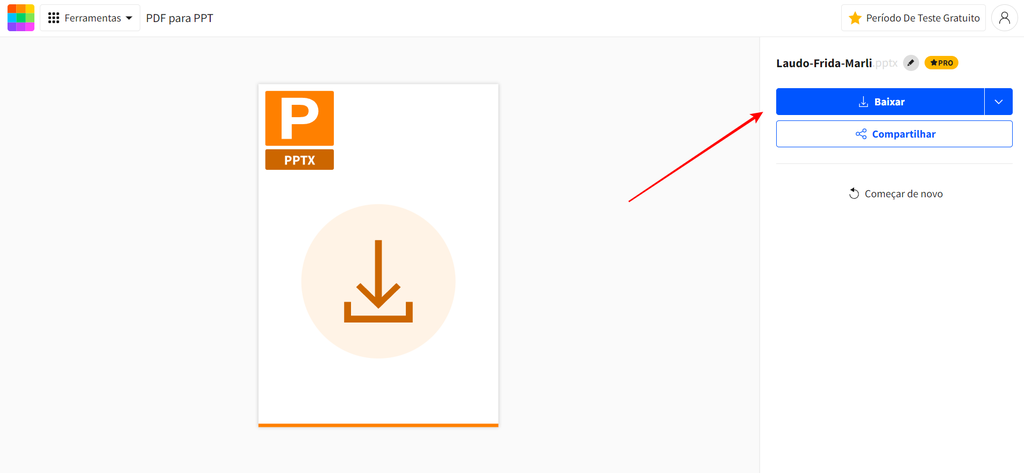 Você pode usar o SmallPDF para transformar PDF em PPT em poucos cliques ou toques (Imagem: Captura de tela/Fabrício Calixto/Canaltech)