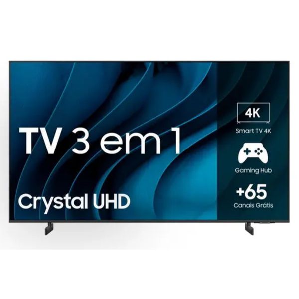 Smart TV Samsung 43" Crystal UHD 4K 43CU8000 2023 Design AirSlim Painel Dynamic Crystal Color Tela