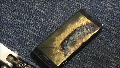 Galaxy Note 7 pós-recall queima em voo nos Estados Unidos