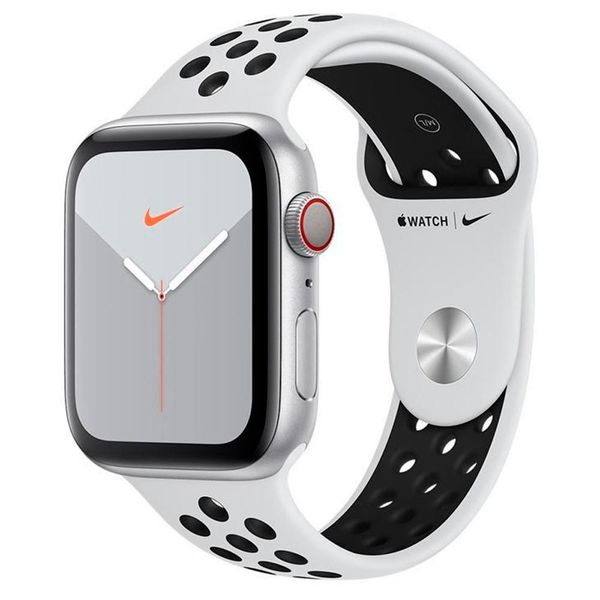 Apple Watch Nike Series 5, GPS + Cellular, 40mm, Prata, Pulseira Preta [BOLETO]