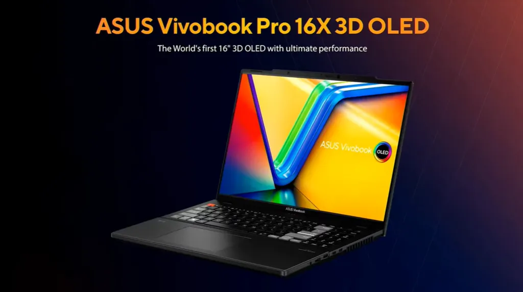 O ASUS Vivobook Pro 16X 2023 estreia totalmente renovado, tendo a tela OLED 3D como um dos principais destaques (Imagem: ASUS)