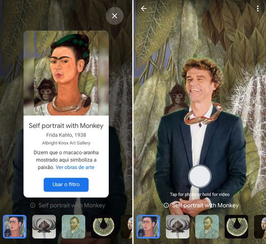 Google Arts & Culture - Autorretrato com macaco