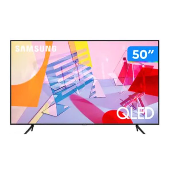 Smart TV 4K QLED 50” Samsung QN50Q60TAGXZD - Wi-Fi Bluetooth HDR 3 HDMI 2 USB 50"