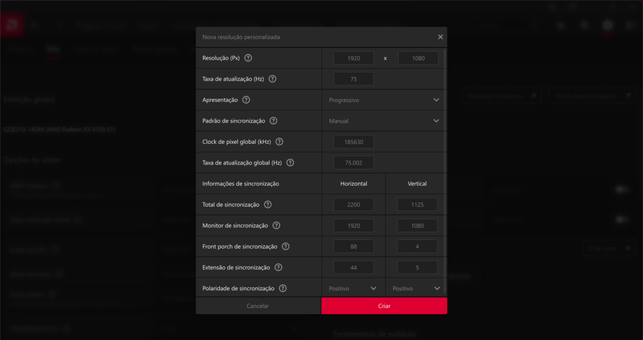 Como configurar a taxa de atualização no AMD Software