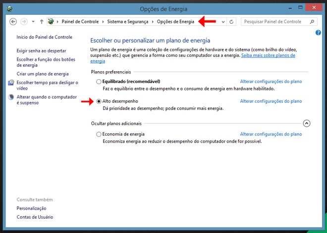 Alto Desempenho no Windows Alto Desempenho no Windows