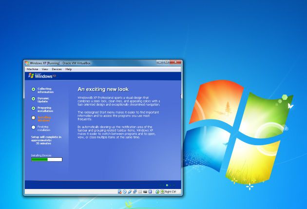 Windows XP numa máquina virtual