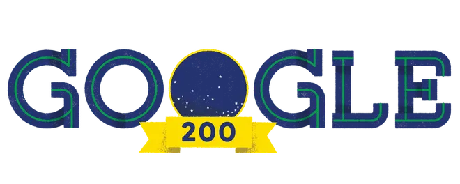 O Doodle do Google comemora o bicentenário da independência do Brasil (Imagem: Reprodução/Google)