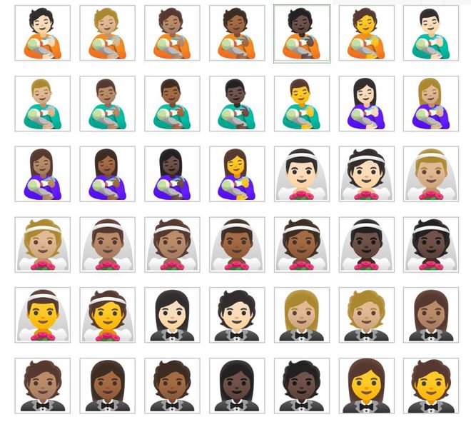 Novos emojis que chegarão ao Android e iOS (Crédito da imagem: 9to5Google)