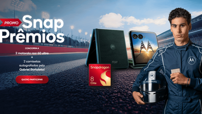 Motorola e Qualcomm sorteiam Razr 60 Ultra e camisa da F1; veja como entrar