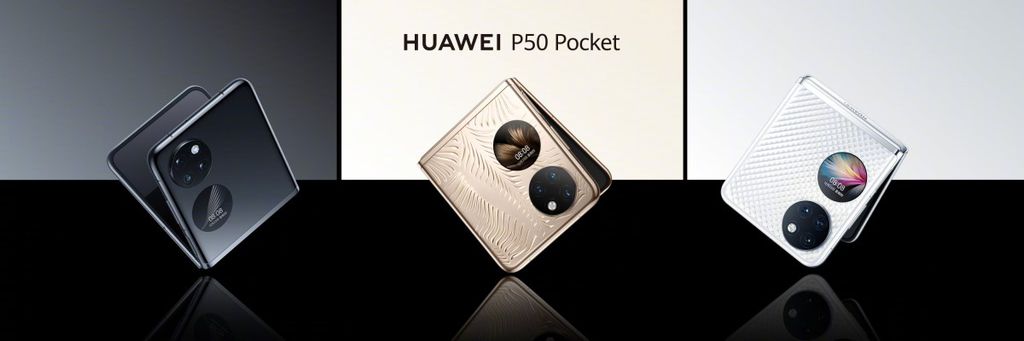 P50 Pocket tem tela circular no painel traseiro (Imagem: Divulgação/Huawei)