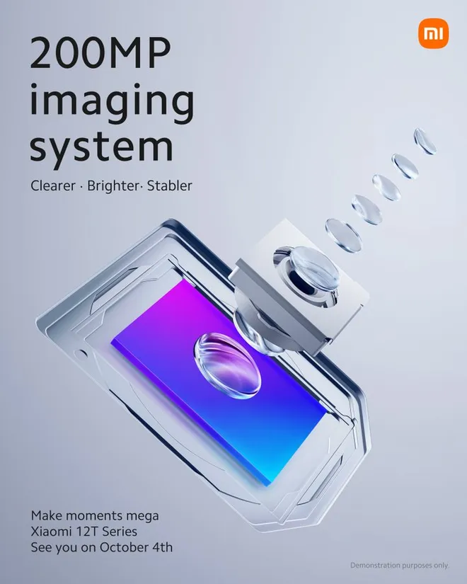 Xiaomi 12T Pro terá câmera principal de 200 MP (Imagem: Twitter/@leijun)