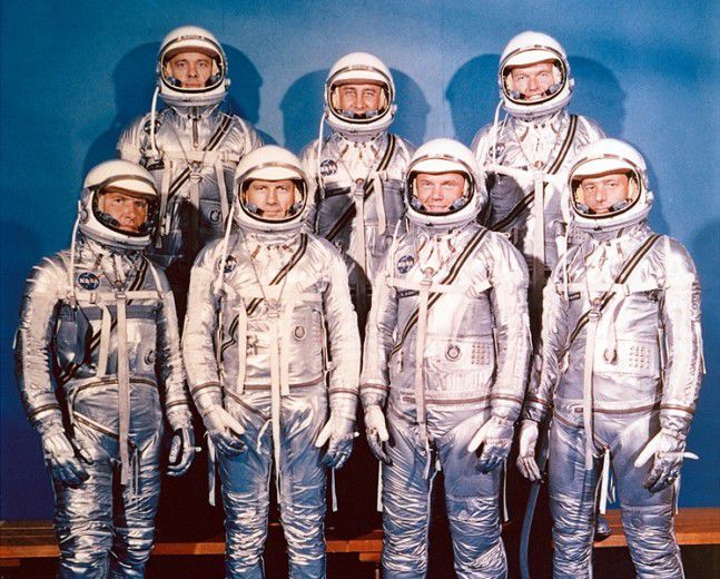 Astronautas do Programa Mercury (Foto: NASA)