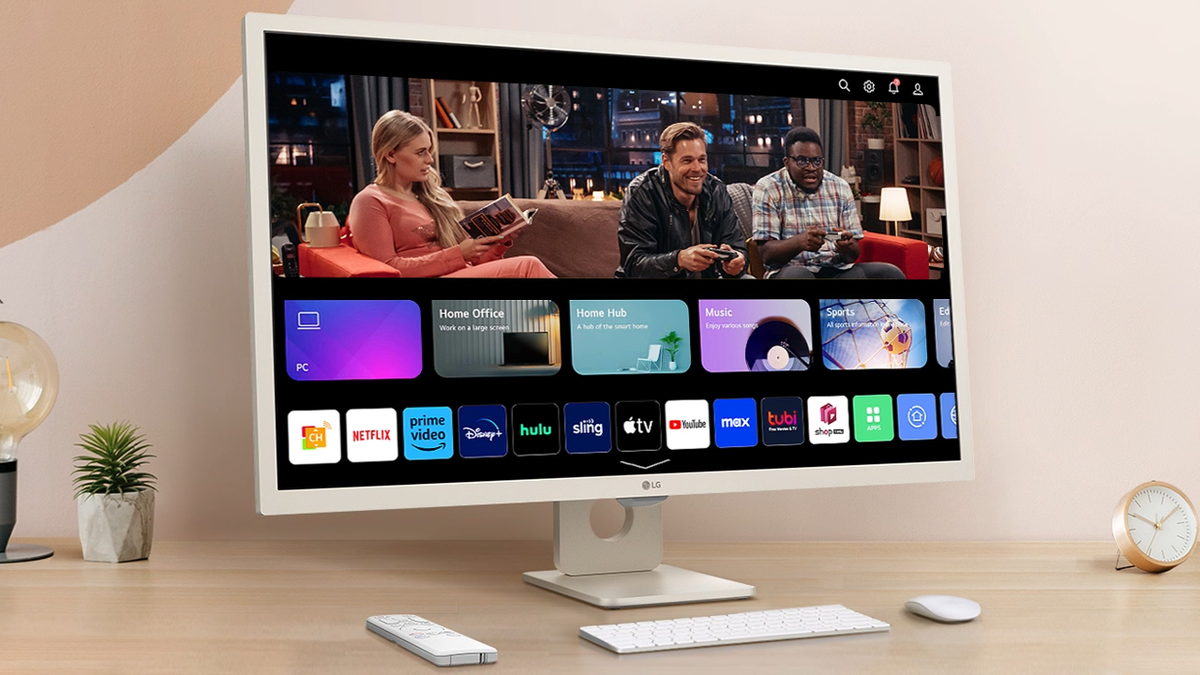 LG SMART Monitor 32RS50F-W 31.5インチ Monitor LG 32” MyView Smart 32SR50F-W | Casas Bahia