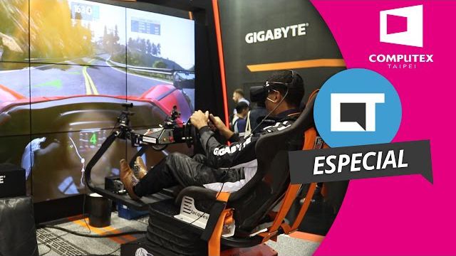 Cadeira gamer VR é o destaque da Gigabyte [Hands-on | Computex 2016]