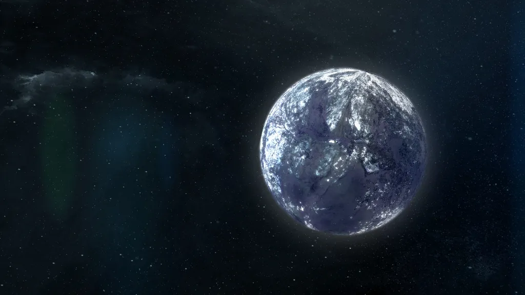 O exoplaneta órfão encontrado tem massa semelhante à da Terra (Imagem: Reprodução/NASA’s Goddard Space Flight Center)