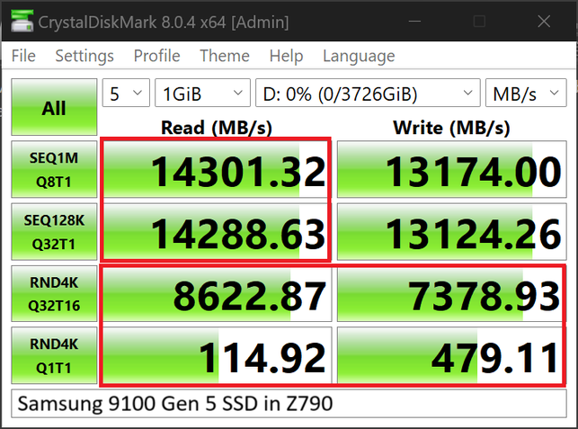 SSD Samsung 9100 Pro em placa Z790