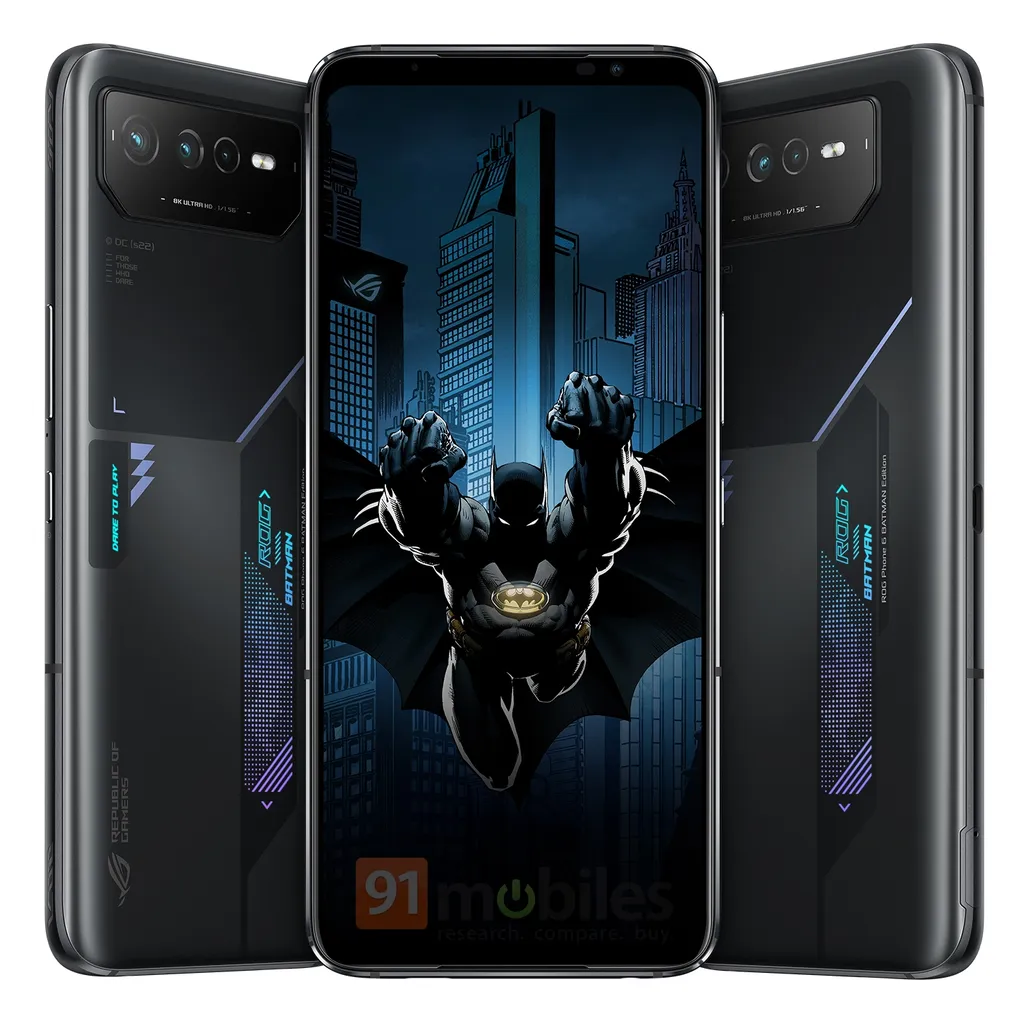 ROG Phone 6 terá versão comemorativa do Batman (Imagem: Reprodução/91mobiles)