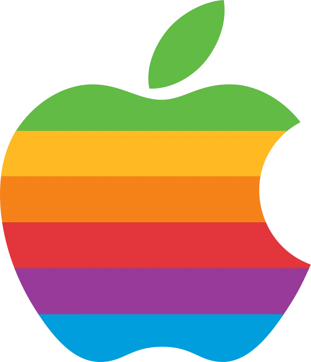 Versão prévia do logo tinha as cores do arco-íris (Imagem: Wikimedia Commons)