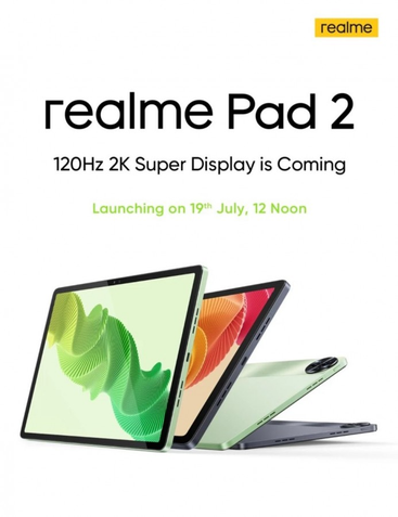 Realme Pad 2 será novo tablet intermediário da marca