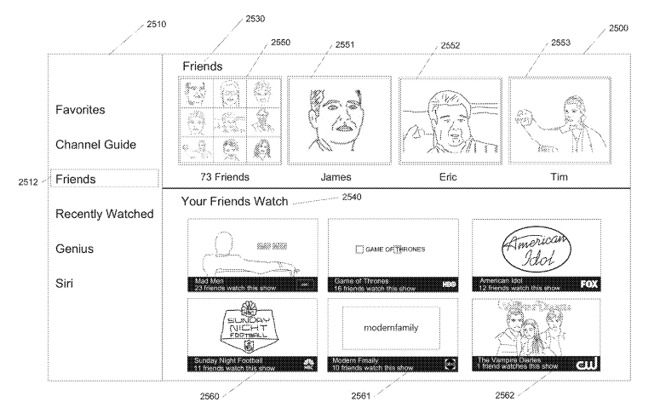 Patente da Apple - Amigos (Imagem: Escritório de Marcas e Patentes dos EUA)