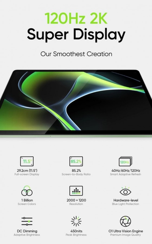 Realme Pad 2 será novo tablet intermediário da marca
